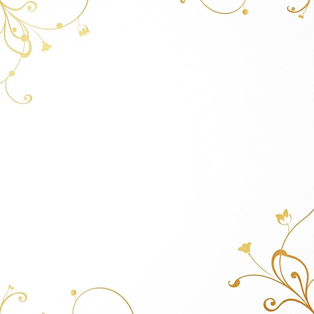 An exquisite background featuring a pristine white base adorned with luxurious gold accents