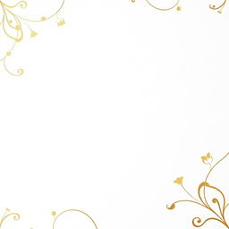 An exquisite background featuring a pristine white base adorned with luxurious gold accents