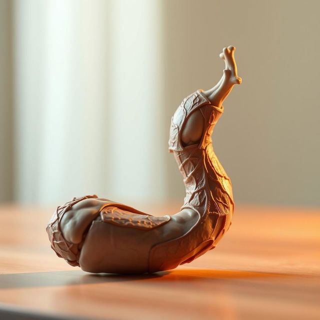 A highly detailed, artistic representation of a stylized anatomy model of a human penis, featuring intricate textures and anatomical accuracy, set against a soft-focus background to emphasize the subject