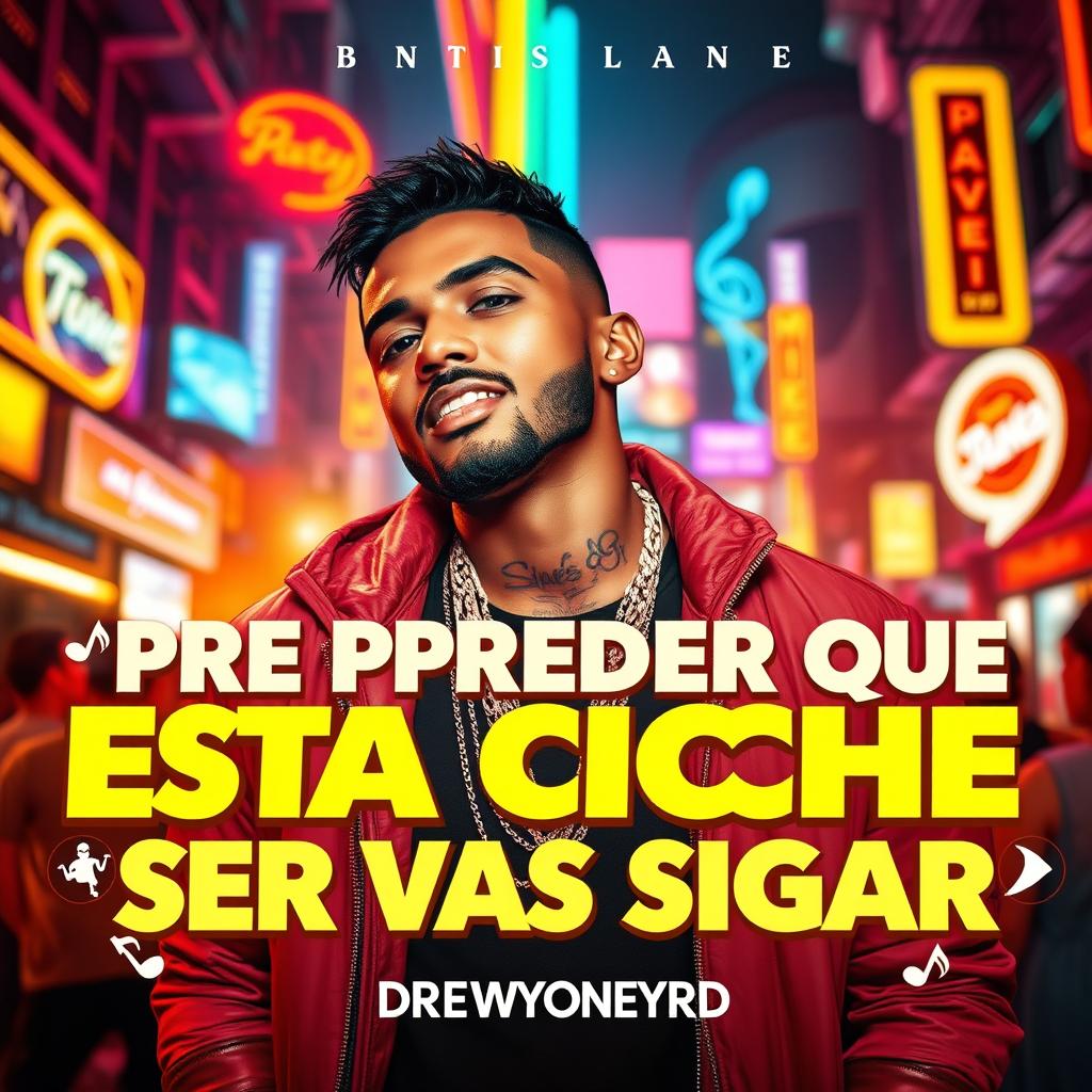 A captivating music video thumbnail for Drewmoneyrd's song 'PRE PREDER QUE ESTA NOCHE SER VAS SIGAR'