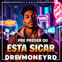 A captivating music video thumbnail for Drewmoneyrd's song 'PRE PREDER QUE ESTA NOCHE SER VAS SIGAR'