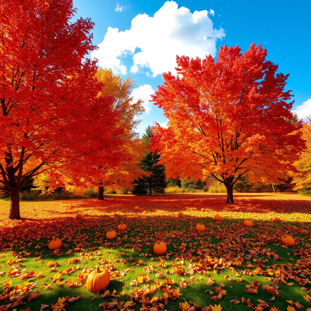 A stunning, vibrant background capturing the essence of the fall season