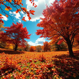 A stunning, vibrant background capturing the essence of the fall season