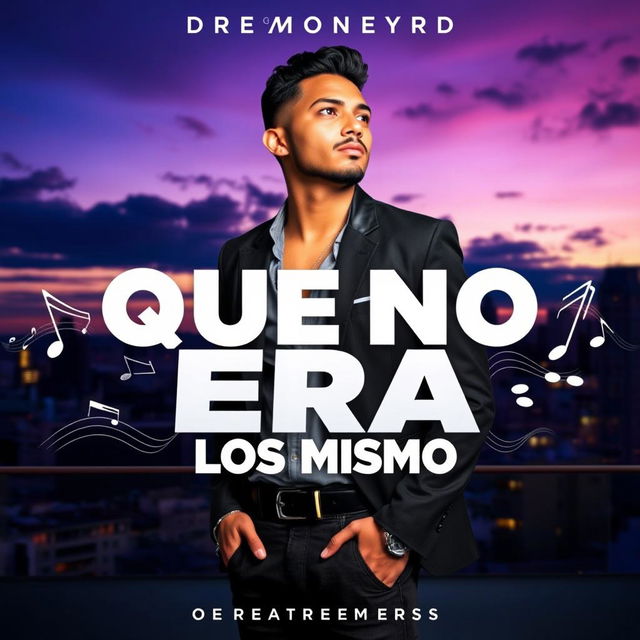 An eye-catching music video thumbnail for Drewmoneyrd's song 'QUE NO ERA LOS MISMO'