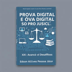 A book cover for "Prova Digital e o Processo Judicial no Século XXI: Avanços e Desafios" by Edson Alves Pessoa Júnior