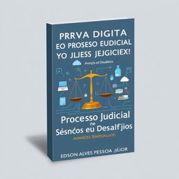 A book cover for "Prova Digital e o Processo Judicial no Século XXI: Avanços e Desafios" by Edson Alves Pessoa Júnior