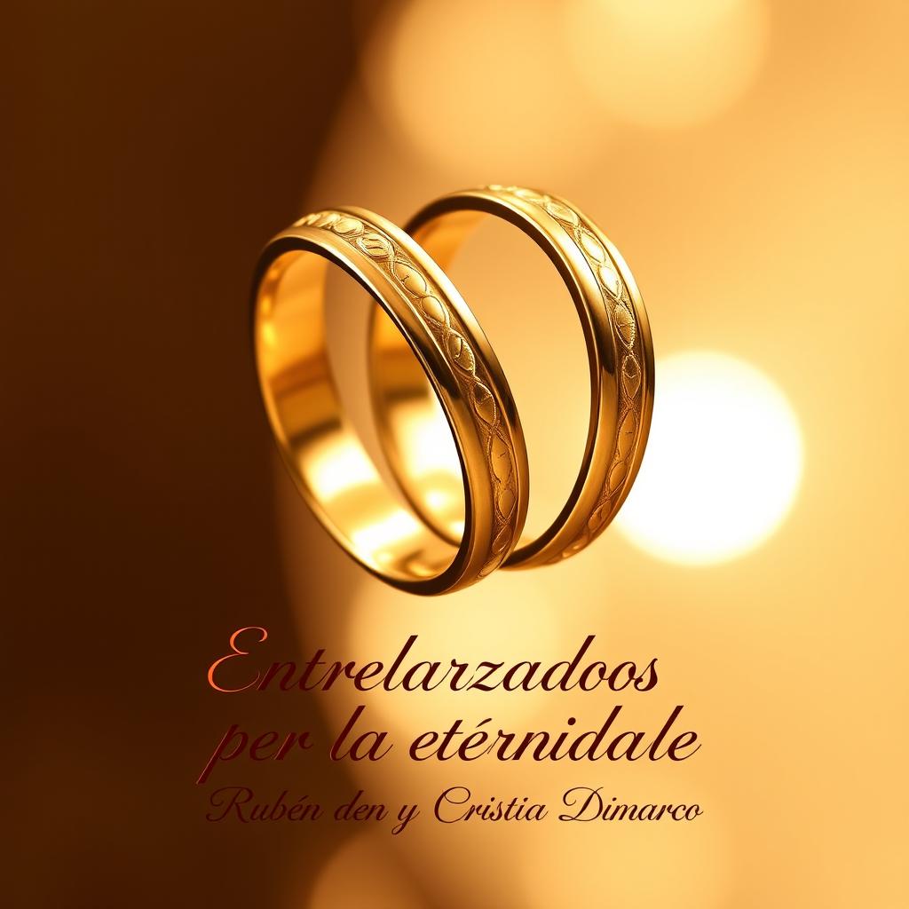 Two intertwined gold rings in the shape of a heart, beautifully crafted to signify an everlasting bond