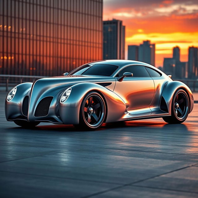 An extraordinary supercar design merging the iconic 1939 Chevrolet Coupe with the cutting-edge 2025 Mercedes-Benz Vision Duet Concept