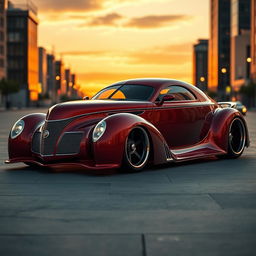 A breathtaking supercar design that seamlessly fuses the classic 1939 Chevrolet Coupe with the luxurious Cadillac Opulent Velocity Concept