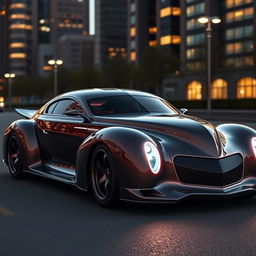 A stunning supercar design that perfectly fuses the classic 1939 Chevrolet Coupe with the innovative 2025 Cadillac Lumistiq