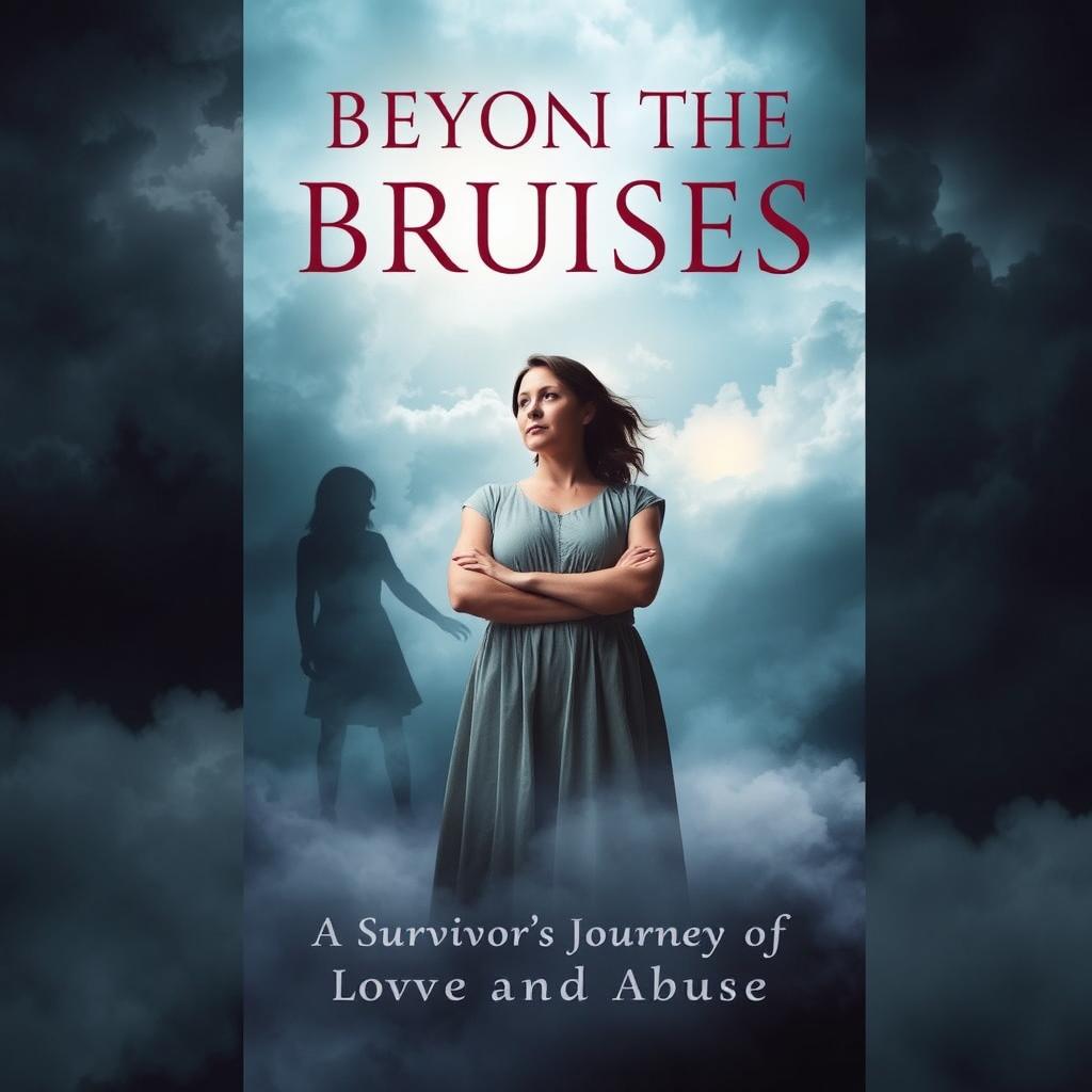 A powerful and evocative book cover design for 'Beyond the Bruises: A Survivor's Journey of Love and Abuse'