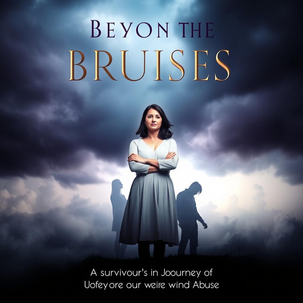 A powerful and evocative book cover design for 'Beyond the Bruises: A Survivor's Journey of Love and Abuse'