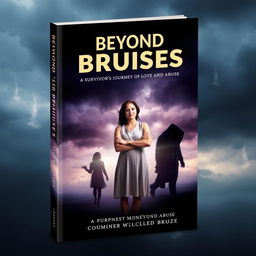 A powerful and evocative book cover design for 'Beyond the Bruises: A Survivor's Journey of Love and Abuse'