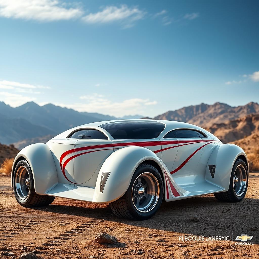 A stunning supercar design that seamlessly blends the classic 1939 Chevrolet Coupe with a modern SUV concept