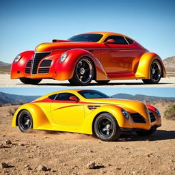 A stunning supercar design that seamlessly blends the classic 1939 Chevrolet Coupe with a modern SUV concept