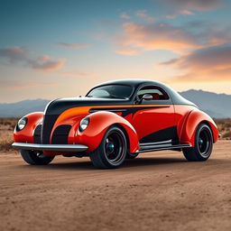 A stunning supercar design that seamlessly blends the classic 1939 Chevrolet Coupe with a modern SUV concept