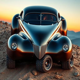 A mesmerizing supercar design that fuses the classic 1939 Chevrolet Coupe with a modern Jeep Sports Car Concept