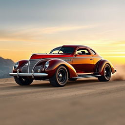 A mesmerizing supercar design that fuses the classic 1939 Chevrolet Coupe with a modern Jeep Sports Car Concept