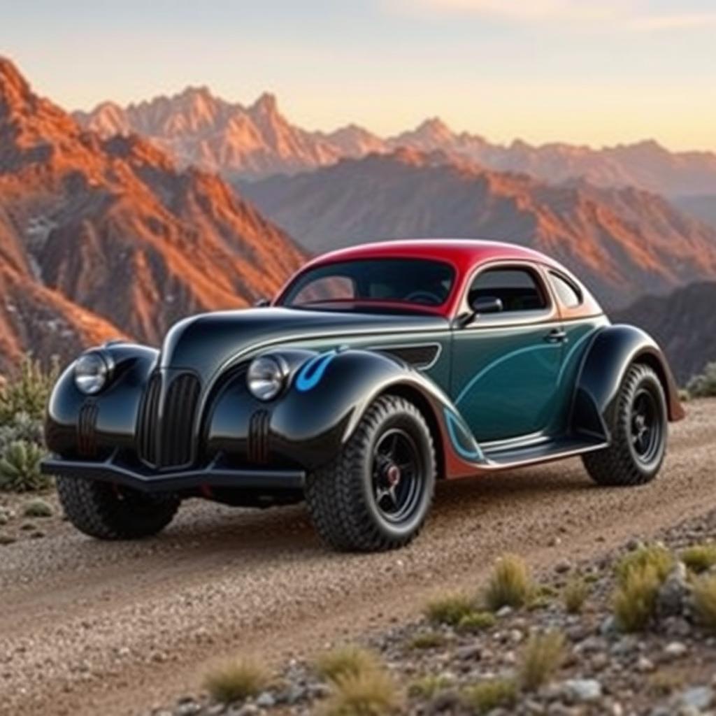 A breathtaking supercar design that fuses the iconic 1939 Chevrolet Coupe with a modern Jeep Sports Car Concept