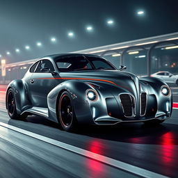 An extraordinary supercar design that fuses the classic 1939 Chevrolet Coupe with a futuristic BMW