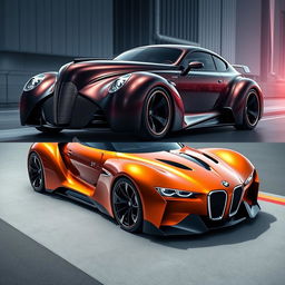 An innovative supercar fusion showcasing the classic 1939 Chevrolet Coupe combined with a futuristic BMW design