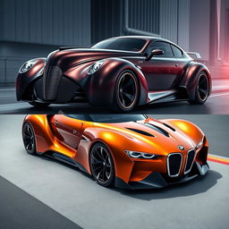 An innovative supercar fusion showcasing the classic 1939 Chevrolet Coupe combined with a futuristic BMW design