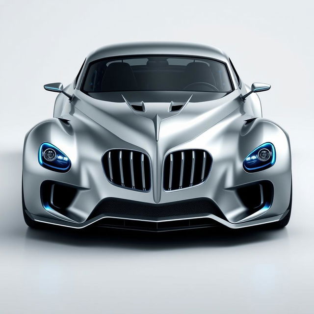 An exquisite supercar design that seamlessly fuses a 1939 Chevrolet Coupe widebody with advanced futuristic elements from a BMW