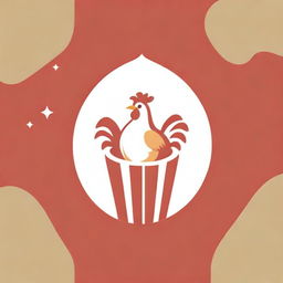 A vibrant logo featuring golden chicken popcorn overflowing from a red and white striped bucket, with stylized, appetizing text 'Chicken Popcorn'.