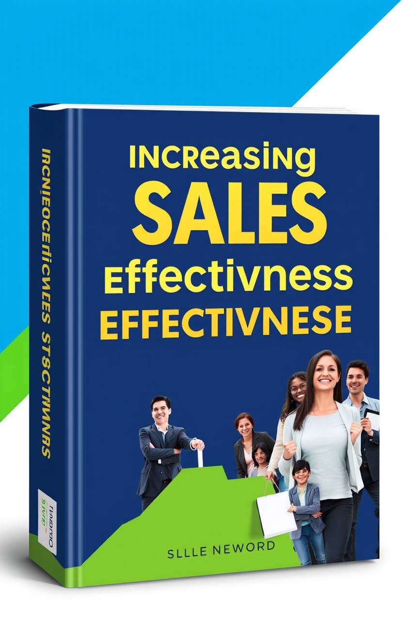 A stylish and engaging book cover that represents a guide to increasing sales effectiveness