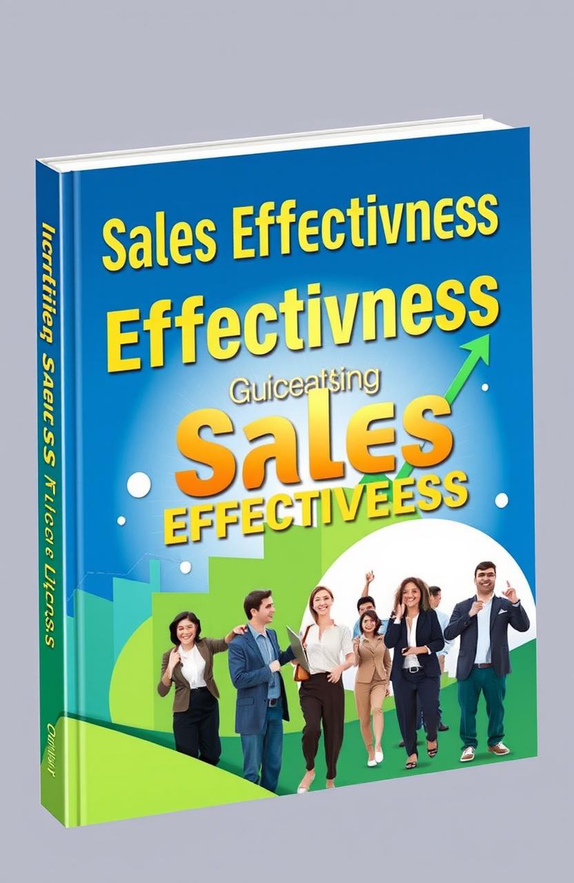 A stylish and engaging book cover that represents a guide to increasing sales effectiveness