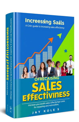 A stylish and engaging book cover that represents a guide to increasing sales effectiveness