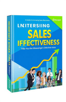 A stylish and engaging book cover that represents a guide to increasing sales effectiveness