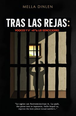 A book cover illustration for the title "TRAS LAS REJAS: VOCES Y VIVENCIAS DEL ENCIERRO"