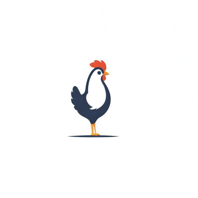 A creative and stylish logo that features a stylized, sleek chicken with the text 'Chicken' incorporated in a modern, pleasing way.