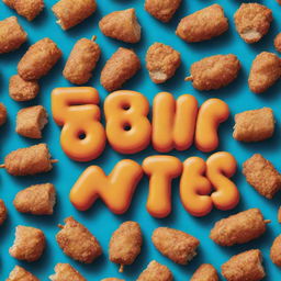 A vibrant and enticing image featuring mouth-watering chicken bites along with an engaging slogan 'Bite Size, Big Taste!' in bold, enticing typography.