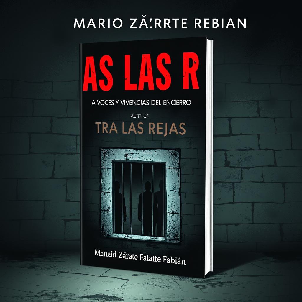 A compelling book cover for the title "TRAS LAS REJAS: VOCES Y VIVENCIAS DEL ENCIERRO" by author Mario Zárate Fabián