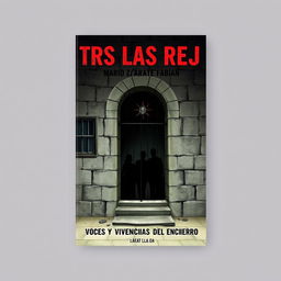 A compelling book cover for the title "TRAS LAS REJAS: VOCES Y VIVENCIAS DEL ENCIERRO" by author Mario Zárate Fabián