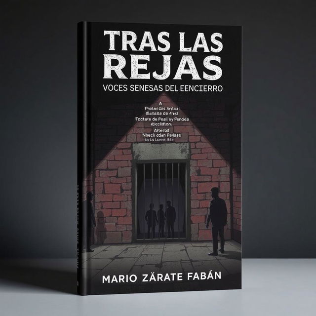 A compelling book cover for the title "TRAS LAS REJAS: VOCES Y VIVENCIAS DEL ENCIERRO" by author Mario Zárate Fabián