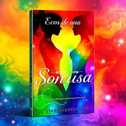 A stunning book cover titled 'Ecos de una Sonrisa', authored by StarchierAtom9