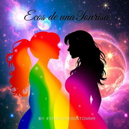 A stunning book cover titled 'Ecos de una Sonrisa', authored by StarchierAtom9