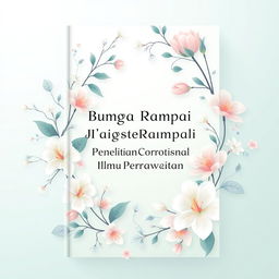 A beautifully designed book cover for a title "Bunga Rampai Penelitian Correlational Ilmu Keperawatan"