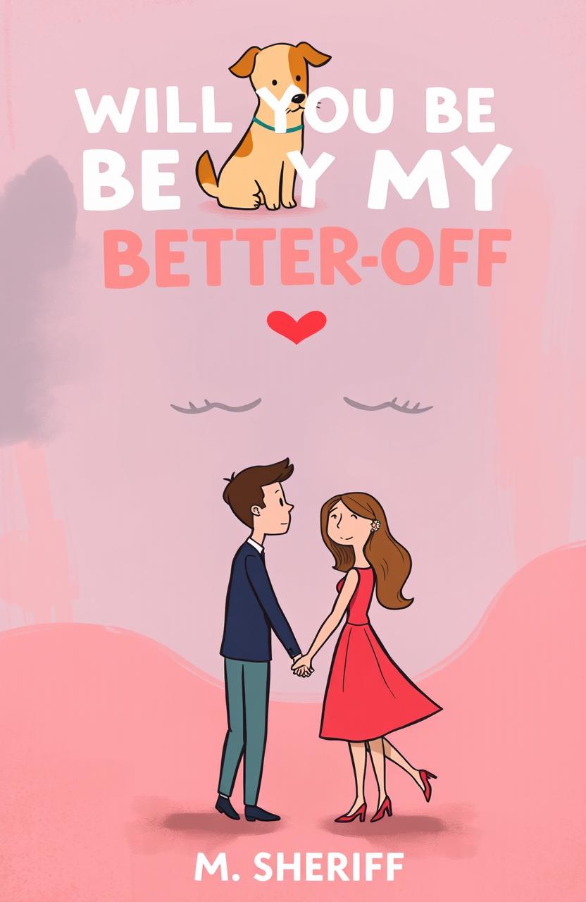 An abstract cartoon book cover featuring two lovely couples holding hands at the bottom of the page, symbolizing unity and togetherness