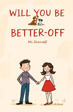 An abstract cartoon book cover featuring two lovely couples holding hands at the bottom of the page, symbolizing unity and togetherness