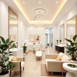 A sophisticated dental office interior design featuring elegant decor