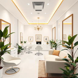 A sophisticated dental office interior design featuring elegant decor