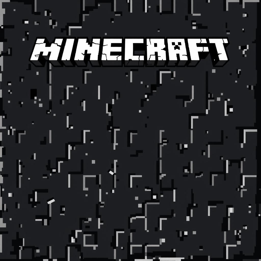 A 22x16 pixel art cover for Minecraft, featuring a fully worn out black texture