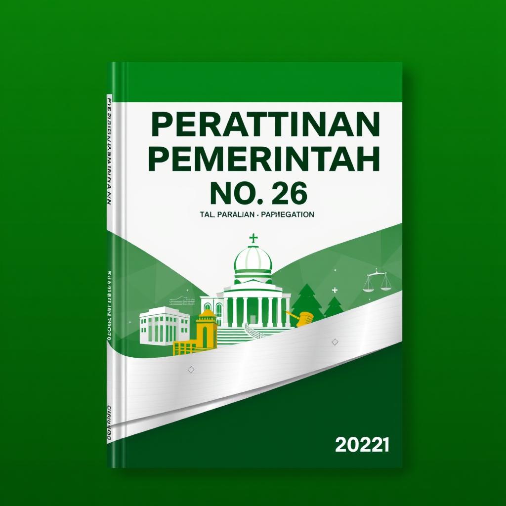 A striking book cover for 'Peraturan Pemerintah No