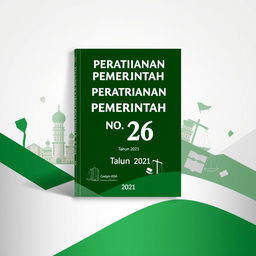 A striking book cover for 'Peraturan Pemerintah No