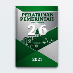 A striking book cover for 'Peraturan Pemerintah No