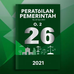 A striking book cover for 'Peraturan Pemerintah No